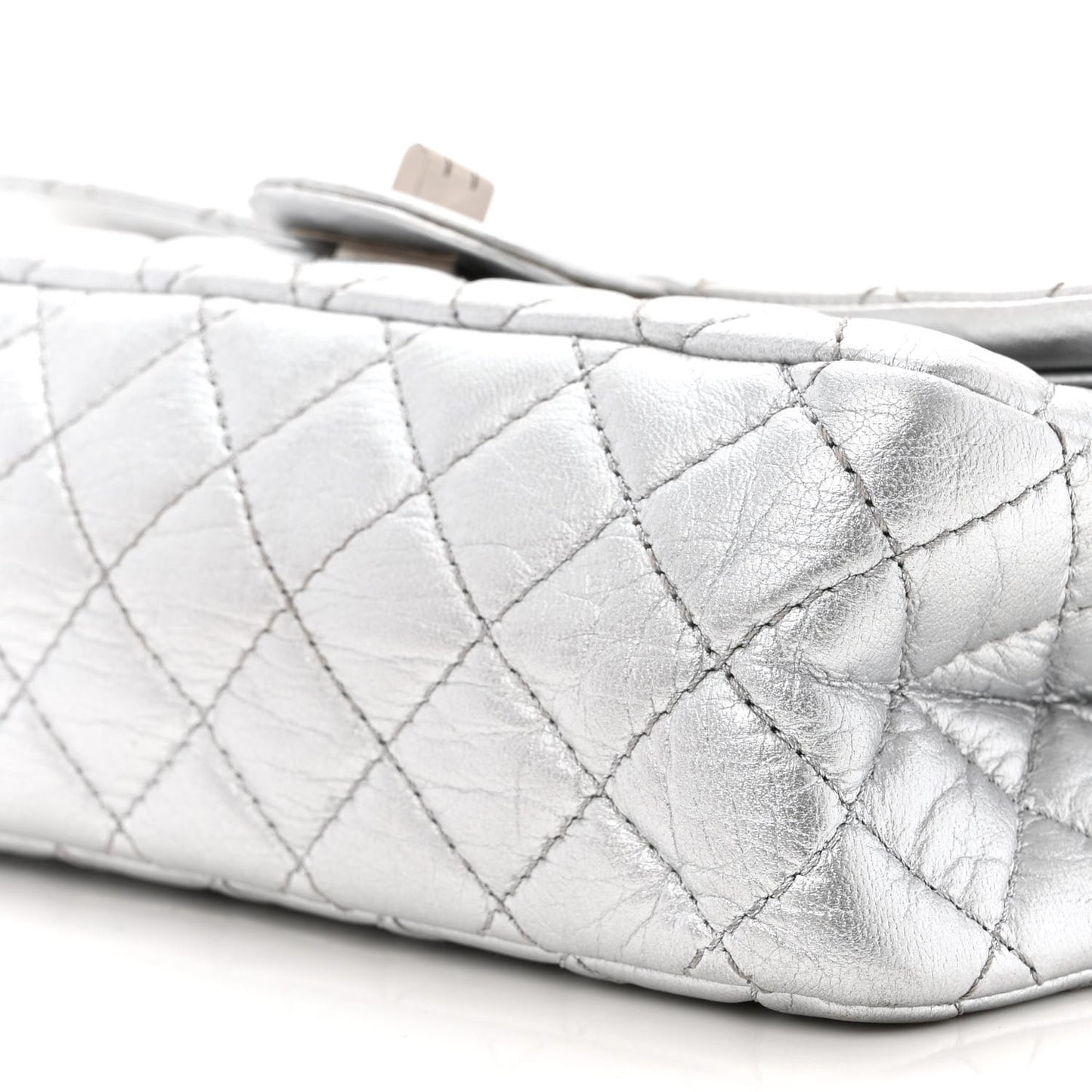 Metallic Lambskin Quilted 2.55 Reissue 226 Flap Silver