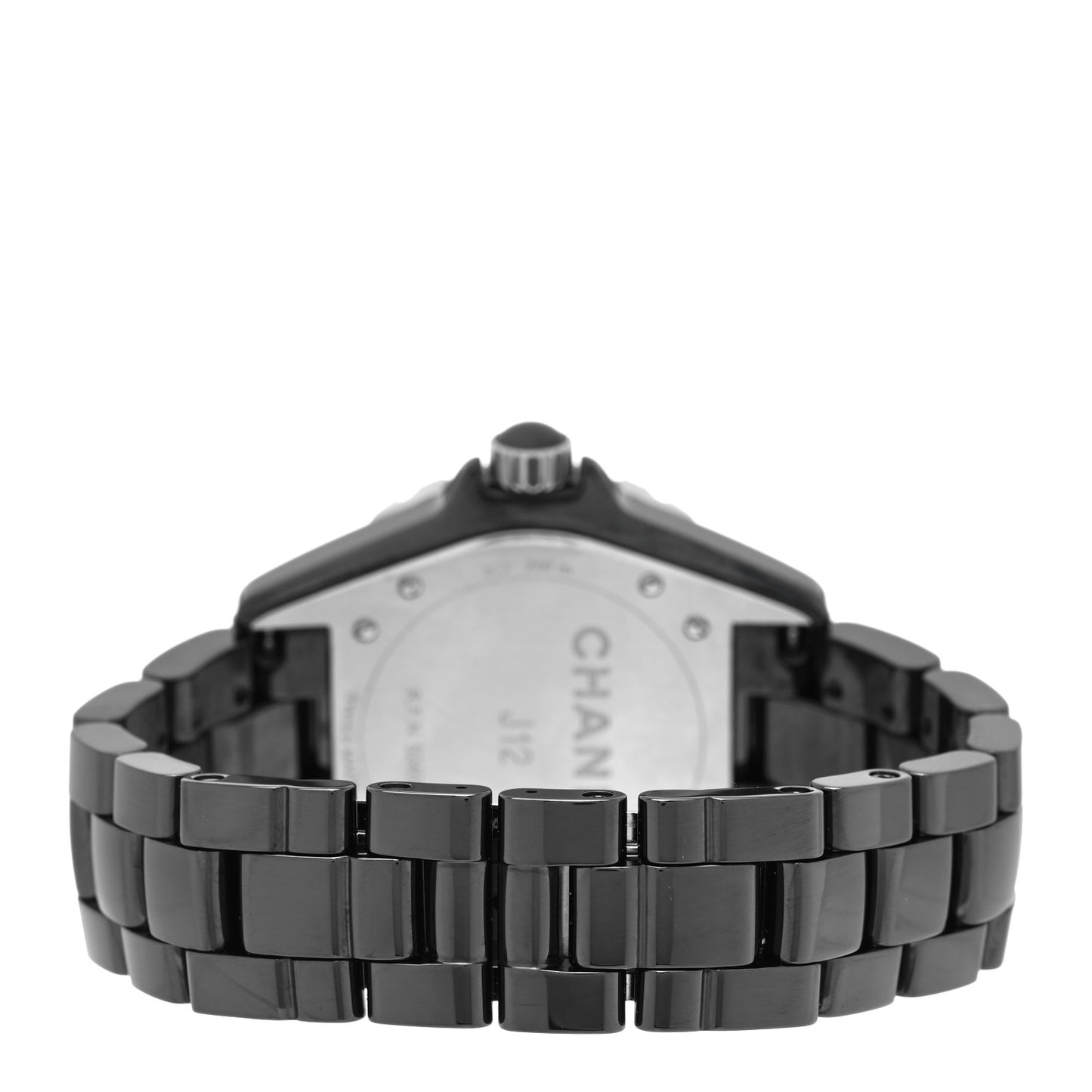 Stainless Steel Ceramic Diamond 38mm J12 Automatic Watch Black