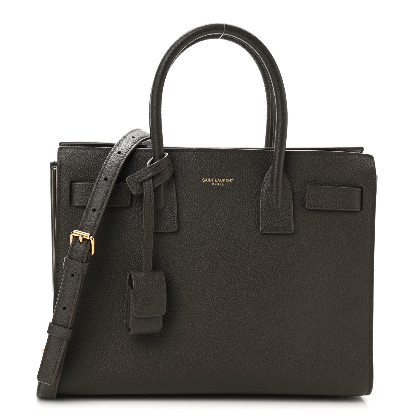 Grained Calfskin Baby Sac De Jour Bronze