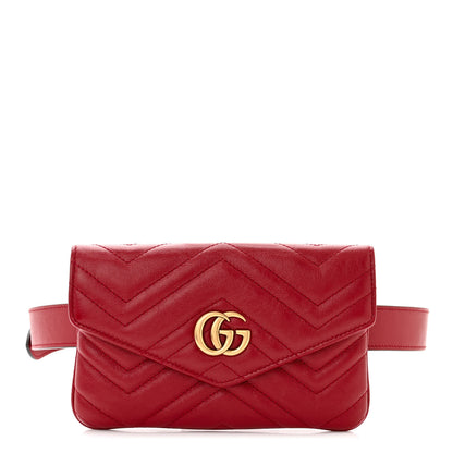 Gucci Azalea Calfskin Matelasse GG Marmont Multi Belt Bag 95 38 Romantic Cerise 3 of 21