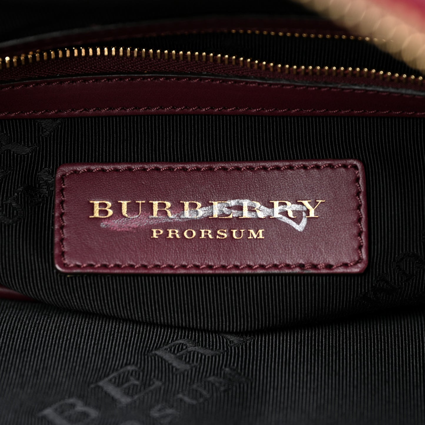 Canvas Mega Check Calfskin Medium Bloomsbury Saddle Burgundy