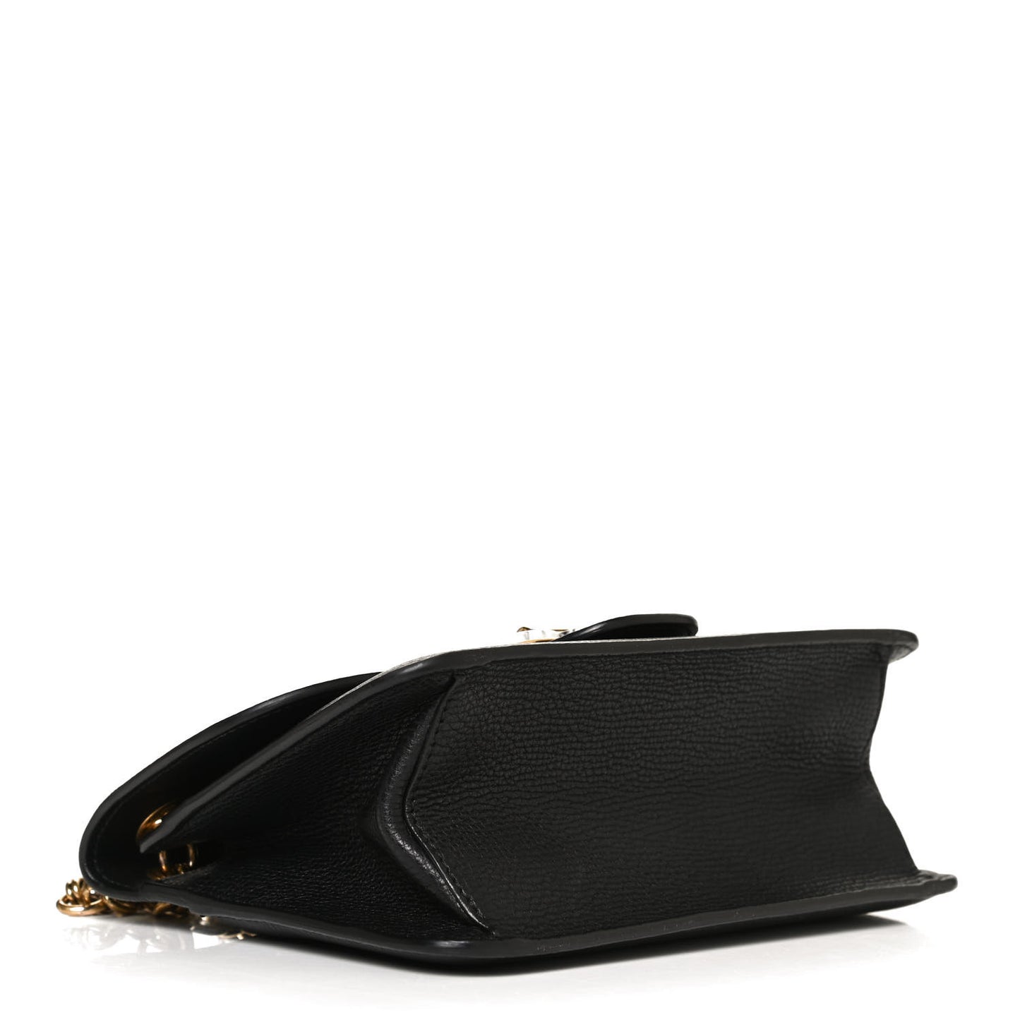 Calfskin Gancini Small Flap Bag Black