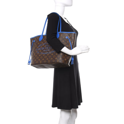 Louis Vuitton Monogram Articles de Voyage Ikat Neverfull MM Grand Blue 2 of 14