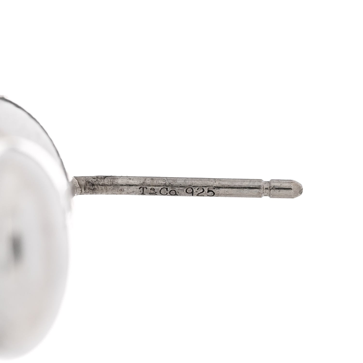 Tiffany Sterling Silver Pearl Infinity Earrings 4 of 4