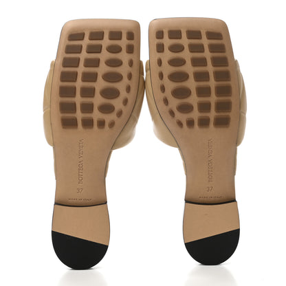 Bottega Veneta Nappa Quilted Rubber Lido Flat Sandals 37 Cane Sugar 5 of 7