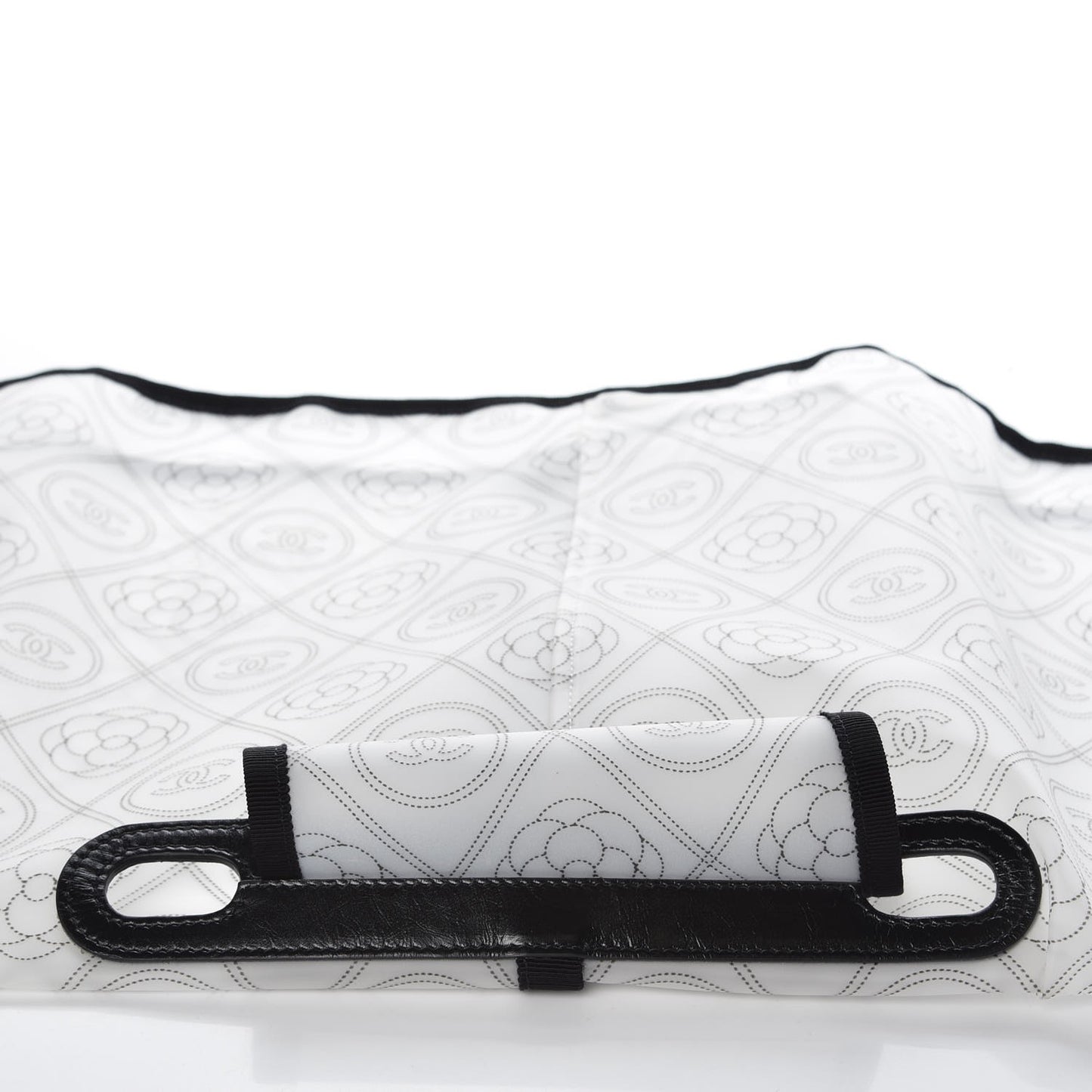 PVC Calfskin Coco Bag Raincoat White Black