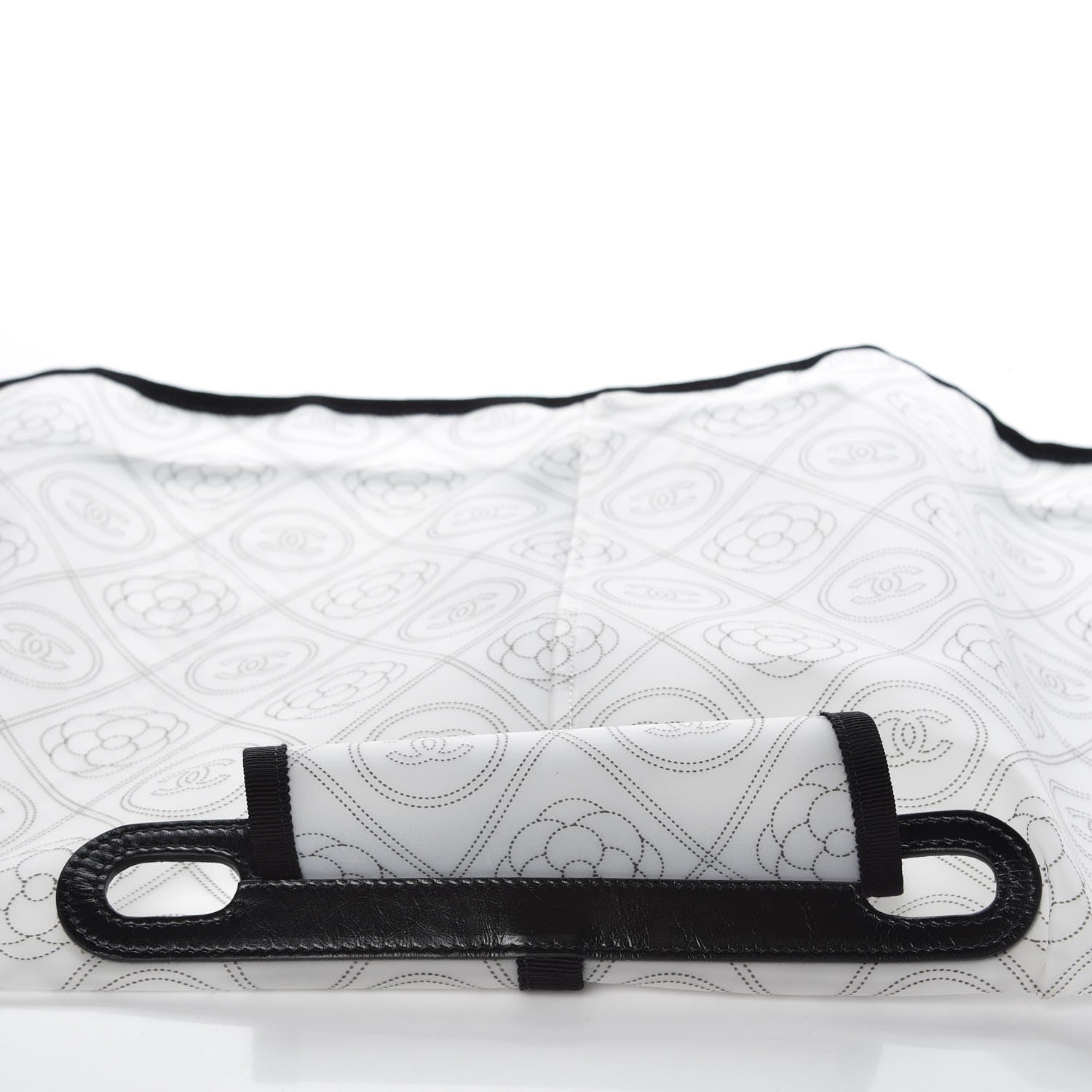 Chanel PVC Calfskin Coco Bag Raincoat White Black 8 of 8