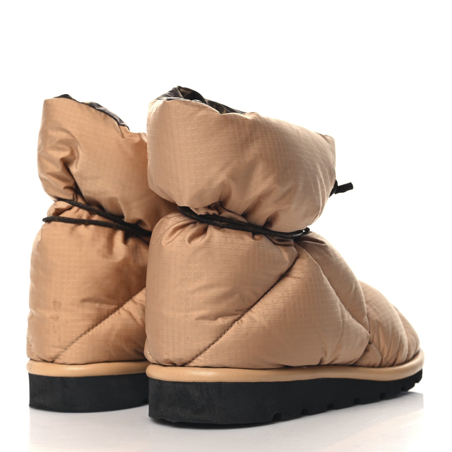 Nylon Monogram Pillow Comfort Ankle Boot 39 Beige