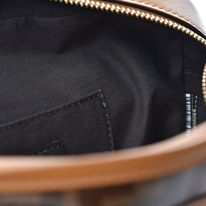 Fendi Glazed Fabric Vitello Century F is Fendi FF 1974 Stamp Patch Camera Case Mogano Panna Caramello 12 of 12