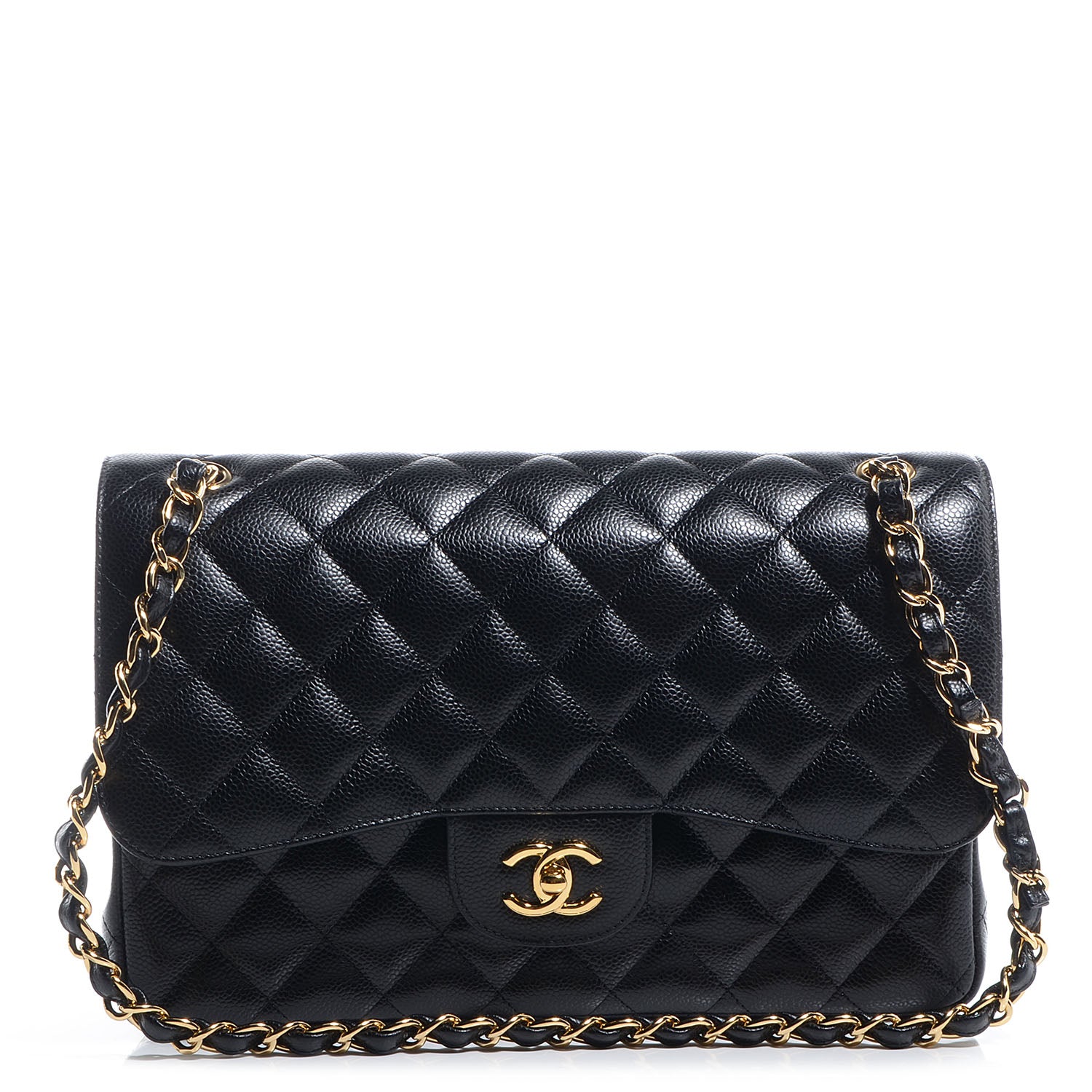 Chanel Caviar Quilted Jumbo Double Flap Black 1 of 10