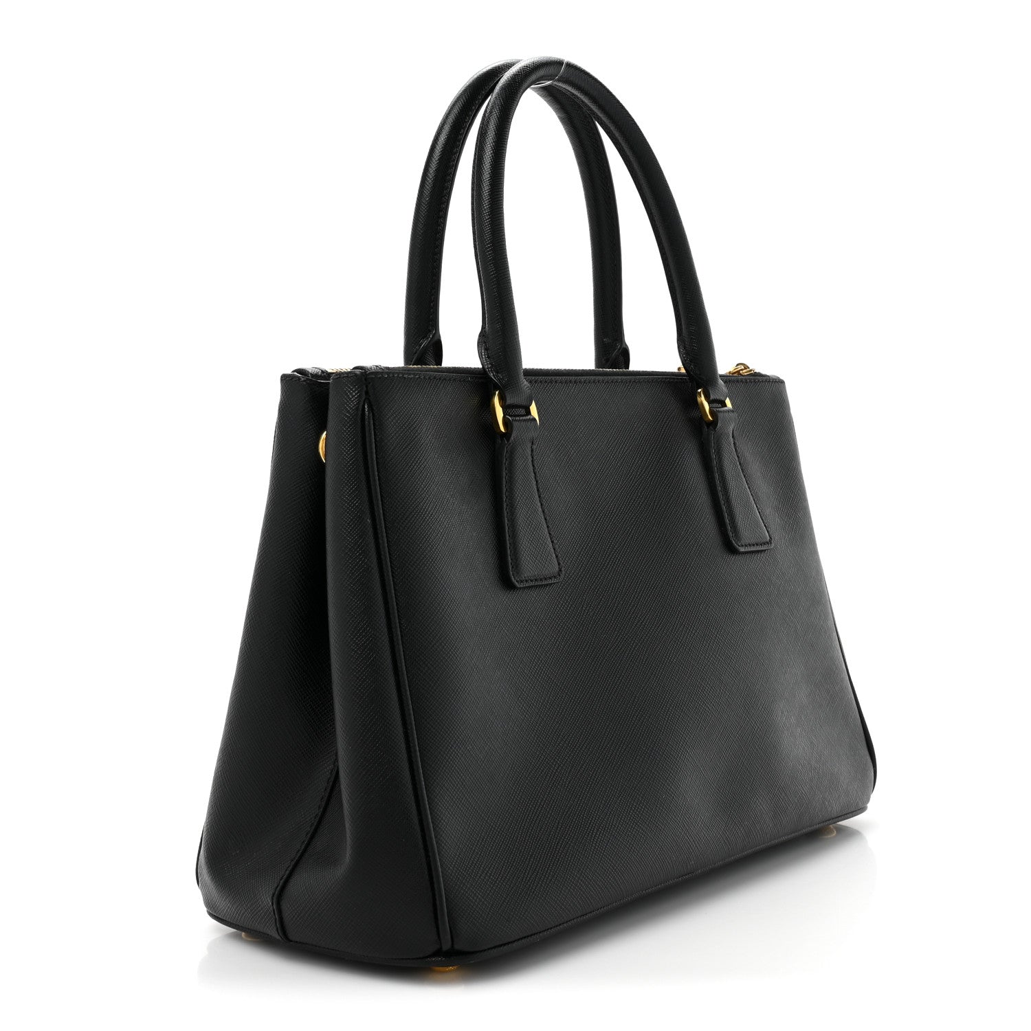 Prada Saffiano Small Galleria Double Zip Tote Black 3 of 17