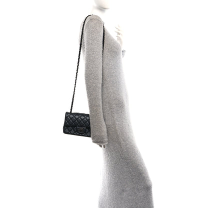 Chanel Pearly Lambskin Quilted Mini Rectangular Flap So Black 2 of 10