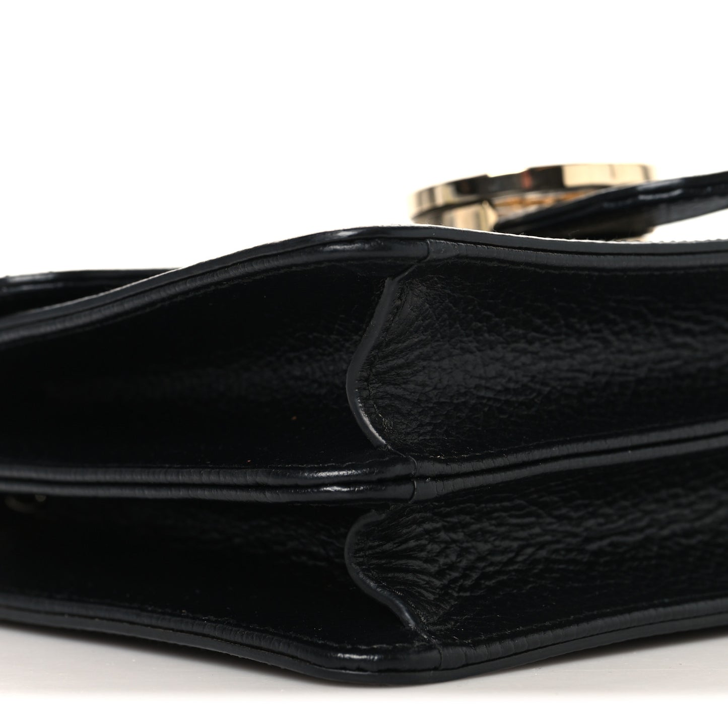 Dollar Calfskin Small Interlocking G Shoulder Bag Black