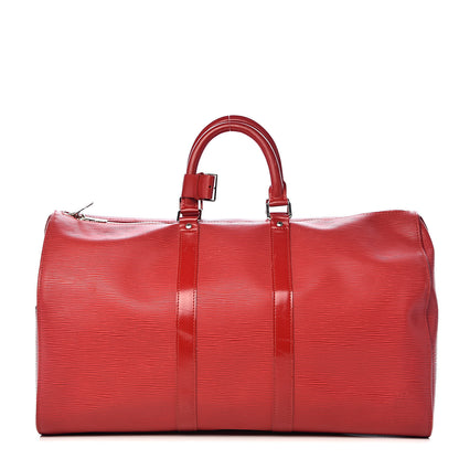 Louis Vuitton Epi Keepall 45 Castillan Red 1 of 17