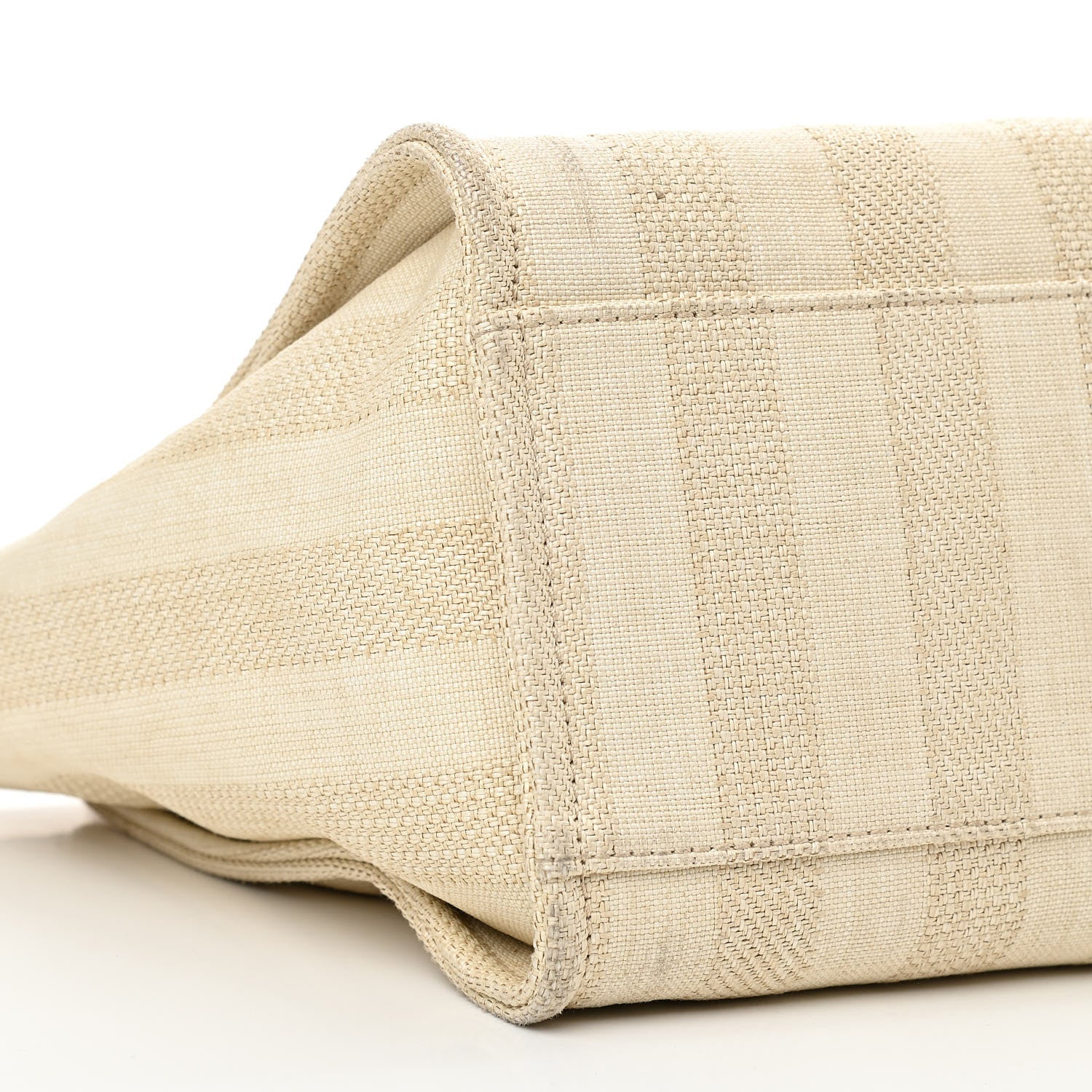 Chanel Mixed Fibers Striped Medium Deauville Tote Beige 9 of 10