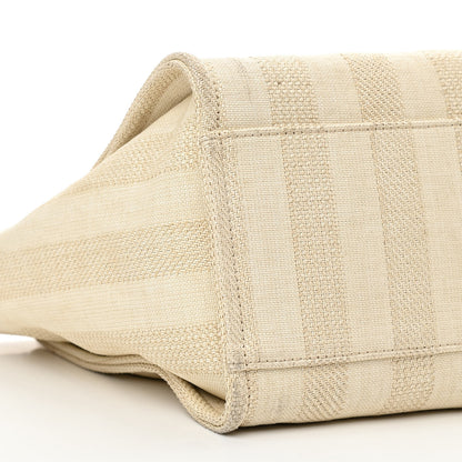 Chanel Mixed Fibers Striped Medium Deauville Tote Beige 9 of 10