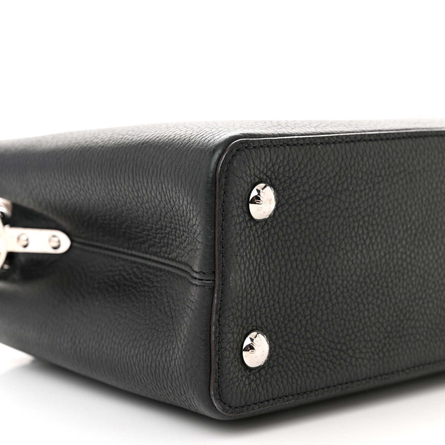 Louis Vuitton Taurillon Snakeskin Capucines PM Black 8 of 9