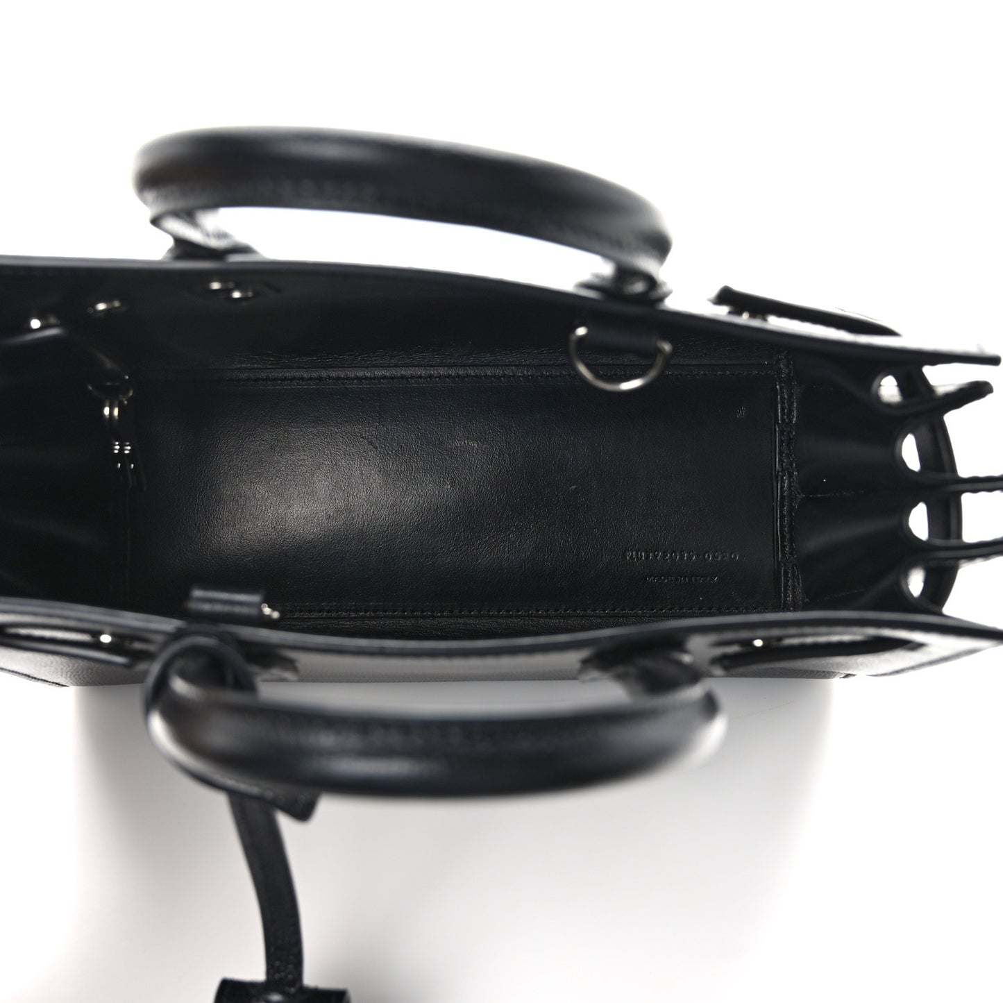 Grained Calfskin Nano Sac De Jour Black