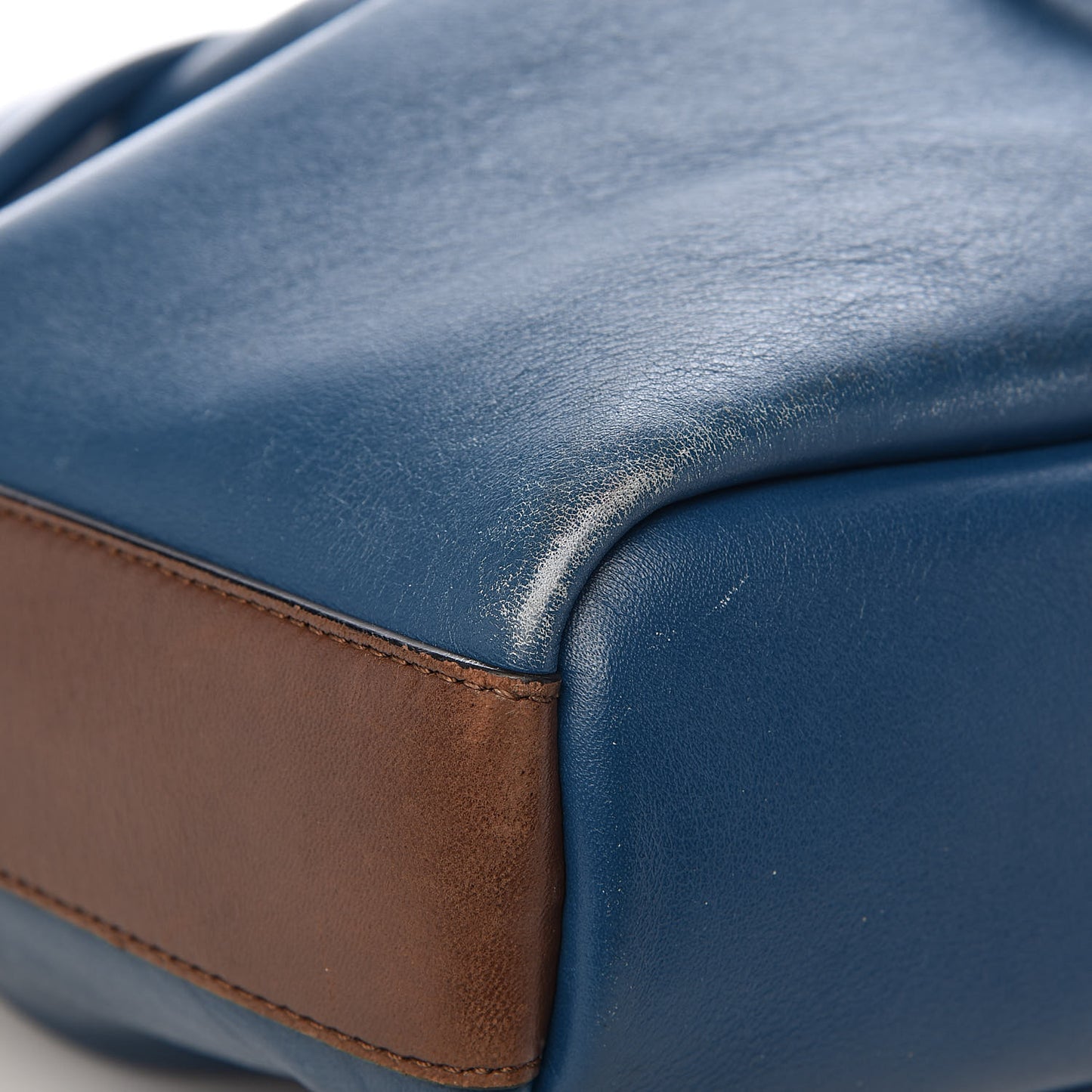 Calfskin Small Emma Bucket Blue