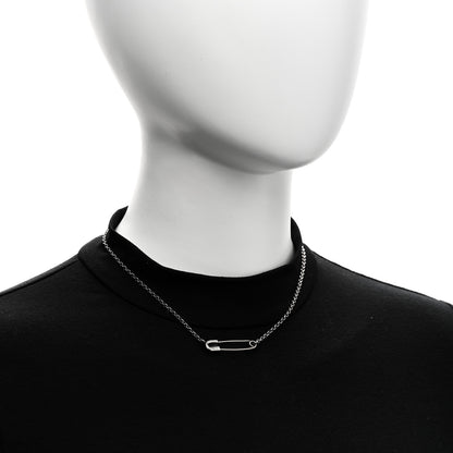 Chrome Hearts Sterling Silver Safety Pin Pendant Necklace 2 of 6