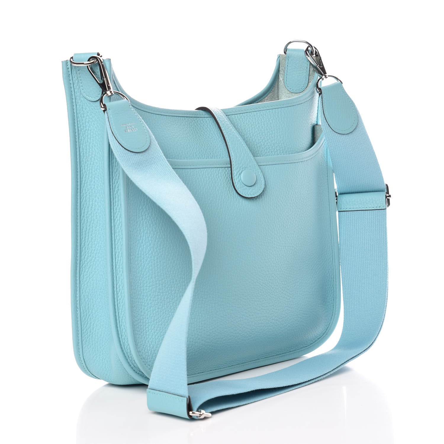 Hermes Taurillon Clemence Evelyne III PM Bleu Atoll 3 of 10