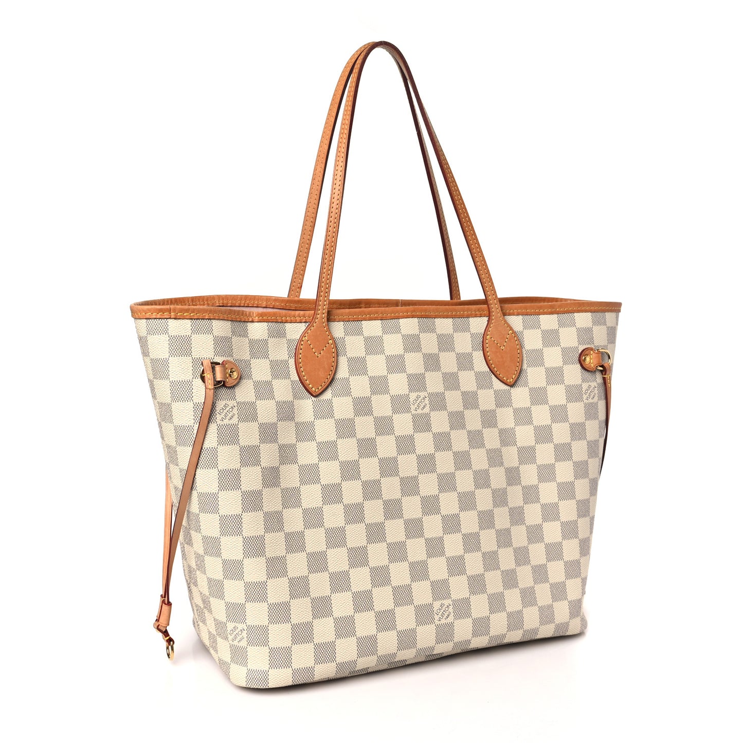 LOUIS VUITTON Damier Azur Neverfull MM Rose Ballerine
