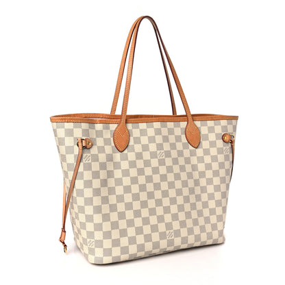 Louis Vuitton LOUIS VUITTON Damier Azur Neverfull MM Rose Ballerine 3 of 8