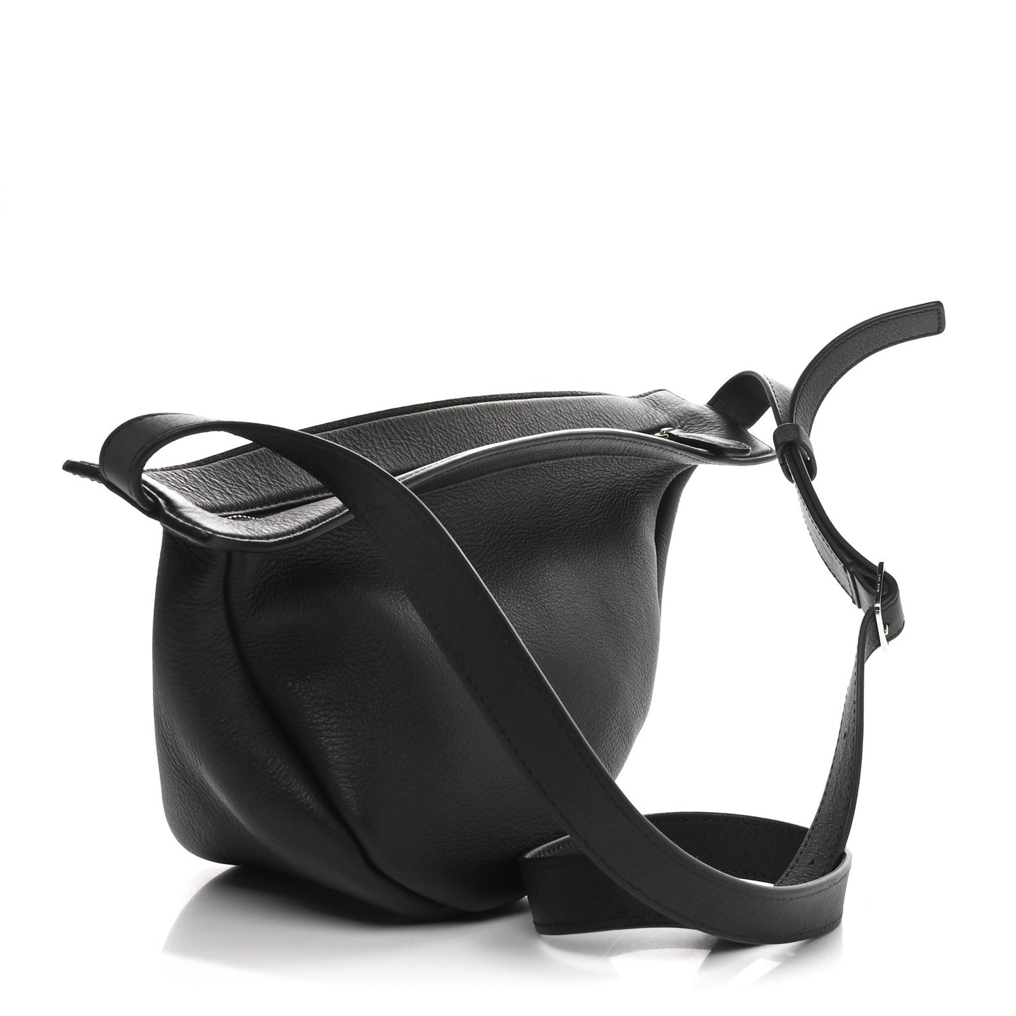 Smooth Calfskin Small Slouchy Banana Bag Black