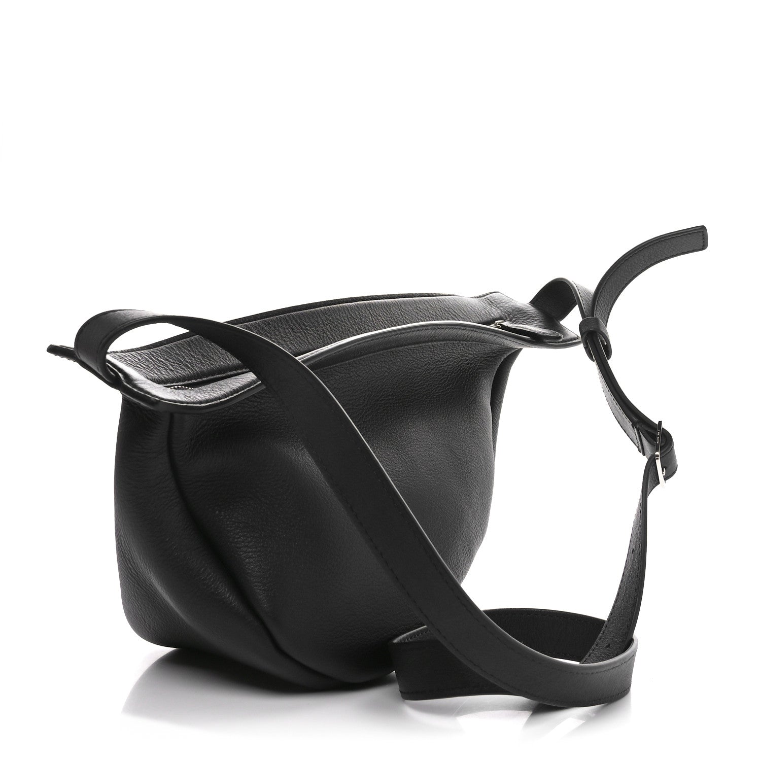 The Row Smooth Calfskin Small Slouchy Banana Bag Black 3 of 10