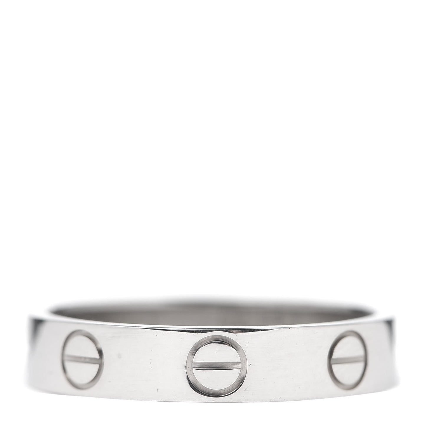 18K White Gold 3.5mm LOVE Wedding Band Ring 50 5.25