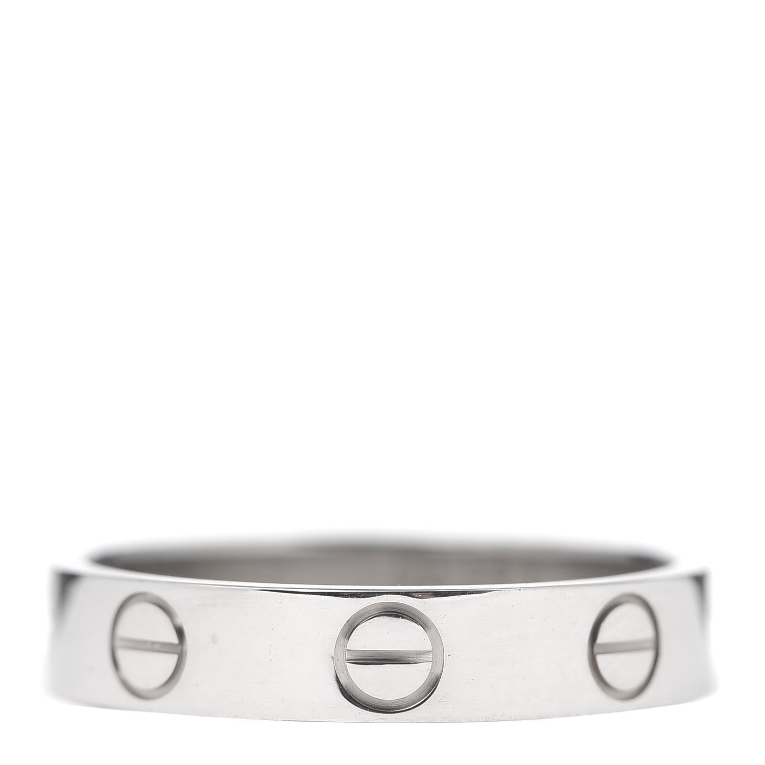 Cartier 18K White Gold 3.5mm LOVE Wedding Band Ring 50 5.25 1 of 4