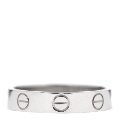 Cartier 18K White Gold 3.5mm LOVE Wedding Band Ring 50 5.25 1 of 4