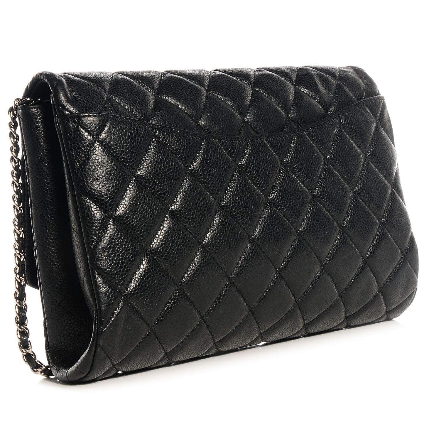 Caviar Clutch Flap Black