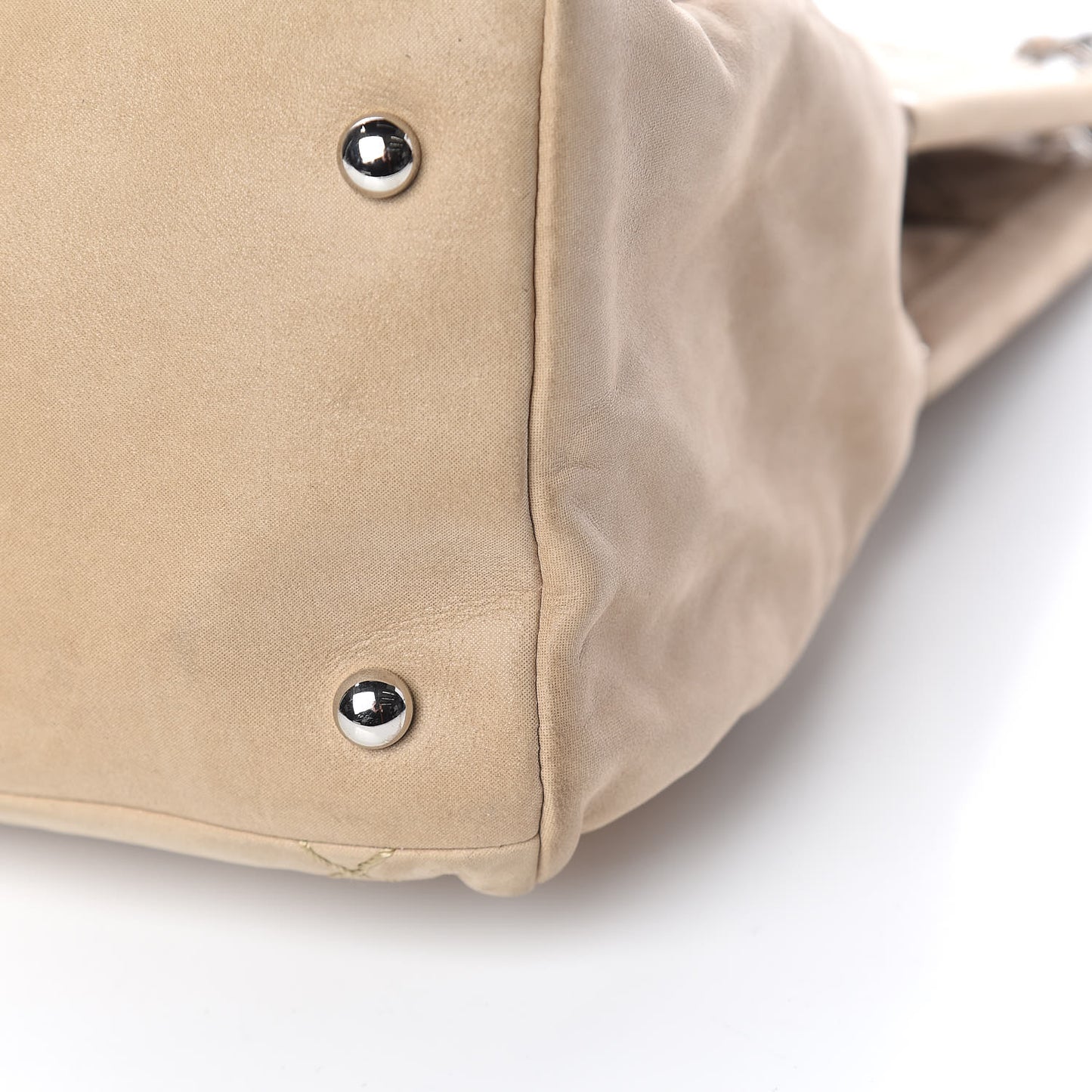 Iridescent Calfskin Small Sea Hit Tote Beige