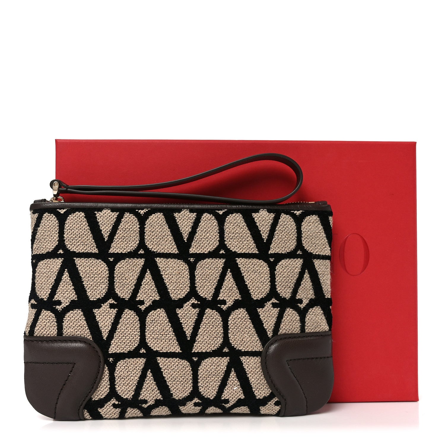 Valentino Garavani Toile Iconographe Pouch Naturale Black Fondant 7 of 7