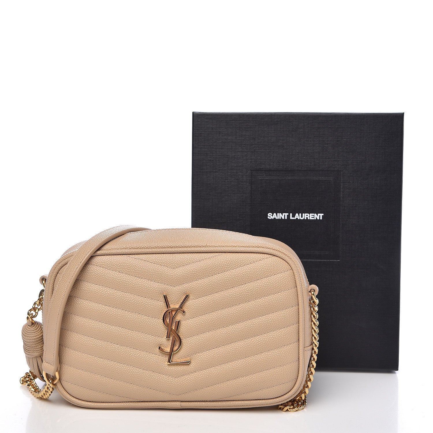 Saint Laurent Grain De Poudre Matelasse Monogram Mini Lou Camera Bag New Powder 16 of 16