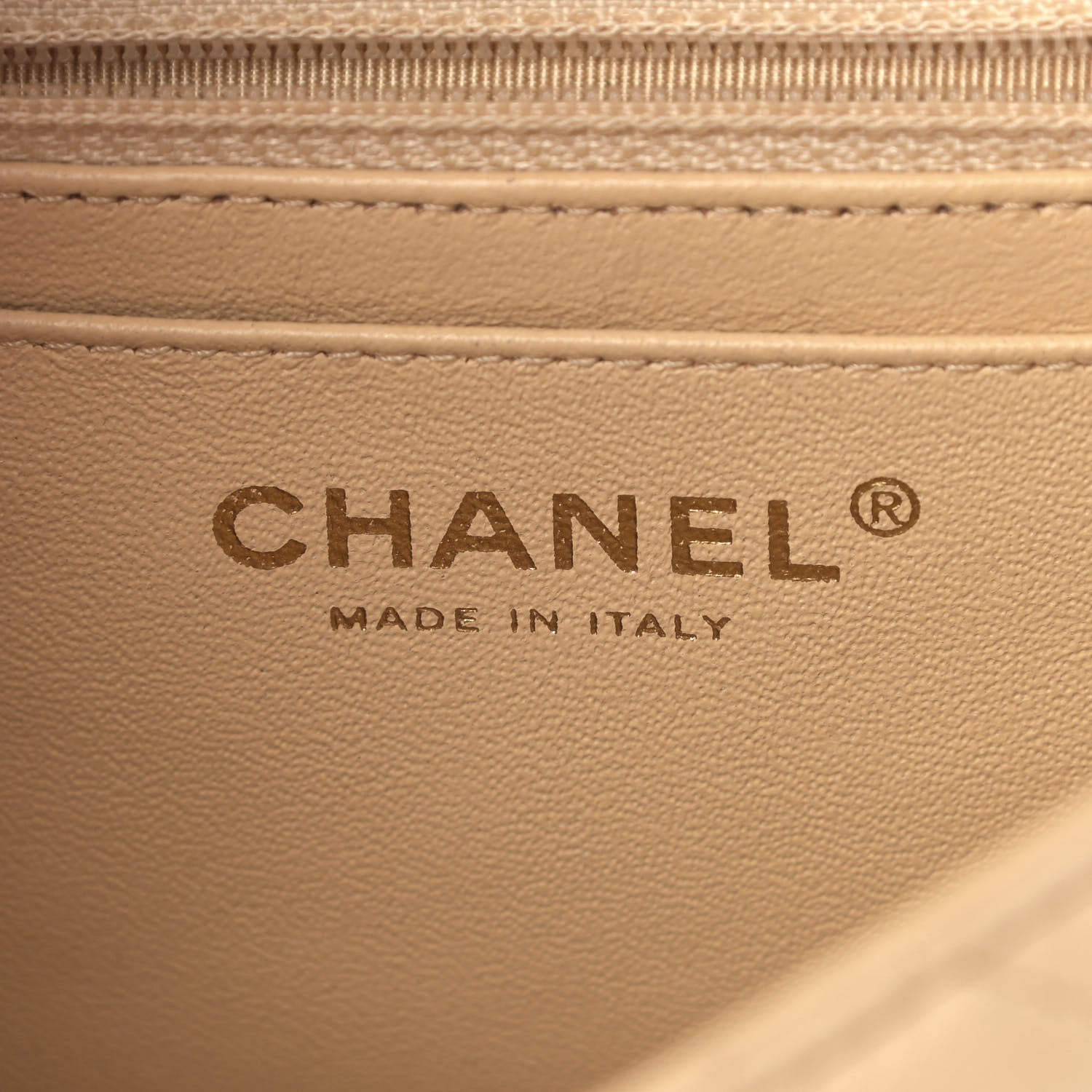 Chanel Lambskin Quilted Mini Square Flap Beige 9 of 13