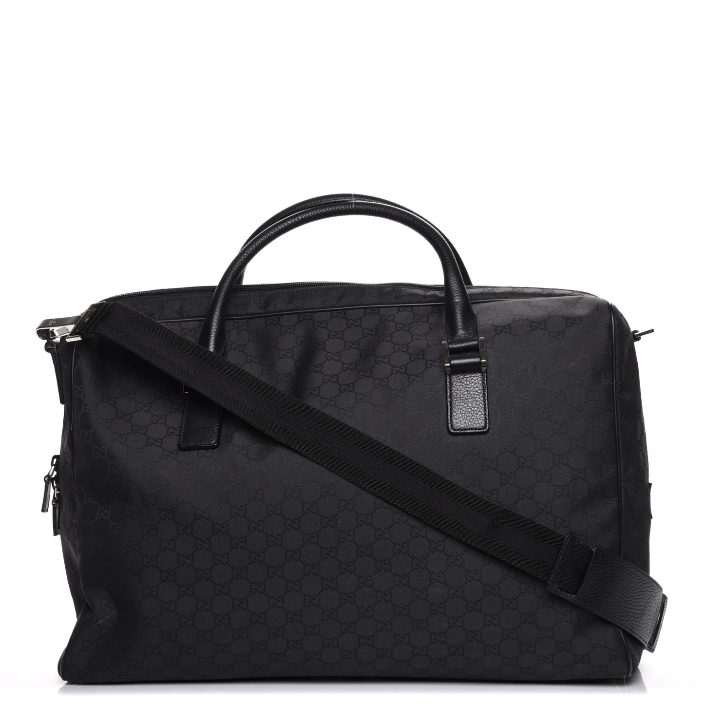 Nylon Monogram Large Duffle Bag Black