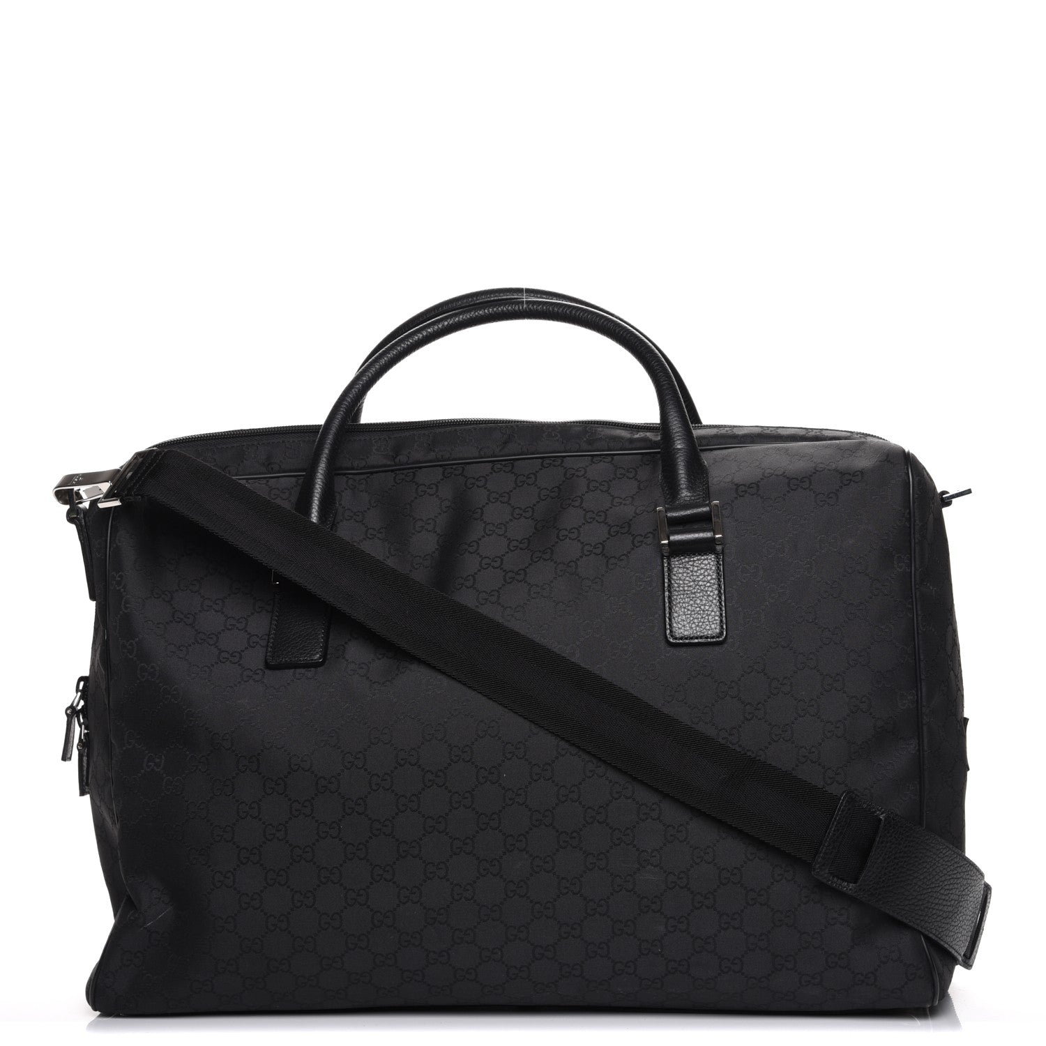 Gucci Nylon Monogram Large Duffle Bag Black 1 of 8