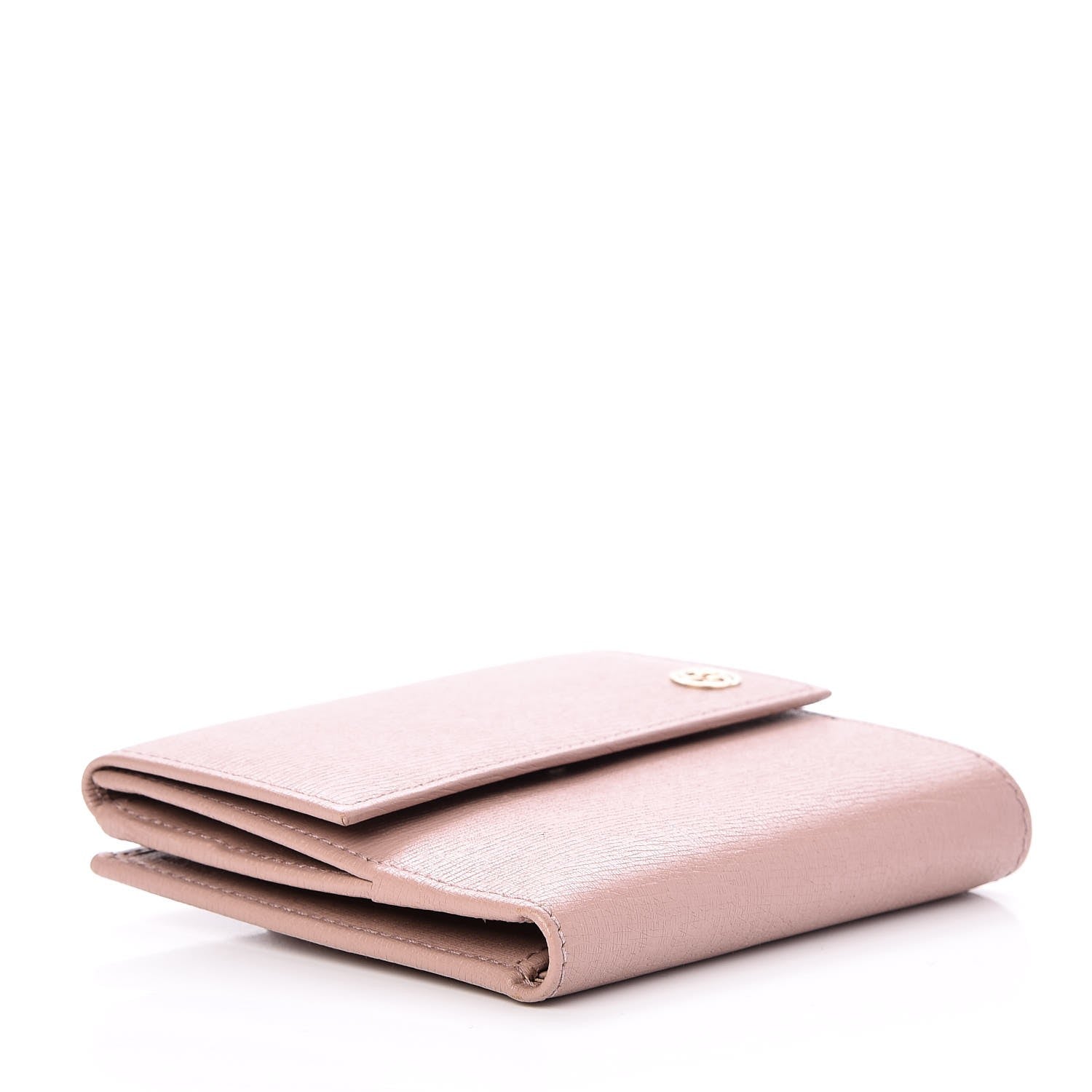 Gucci Calfskin Interlocking G French Flap Wallet Antique Rose 4 of 8
