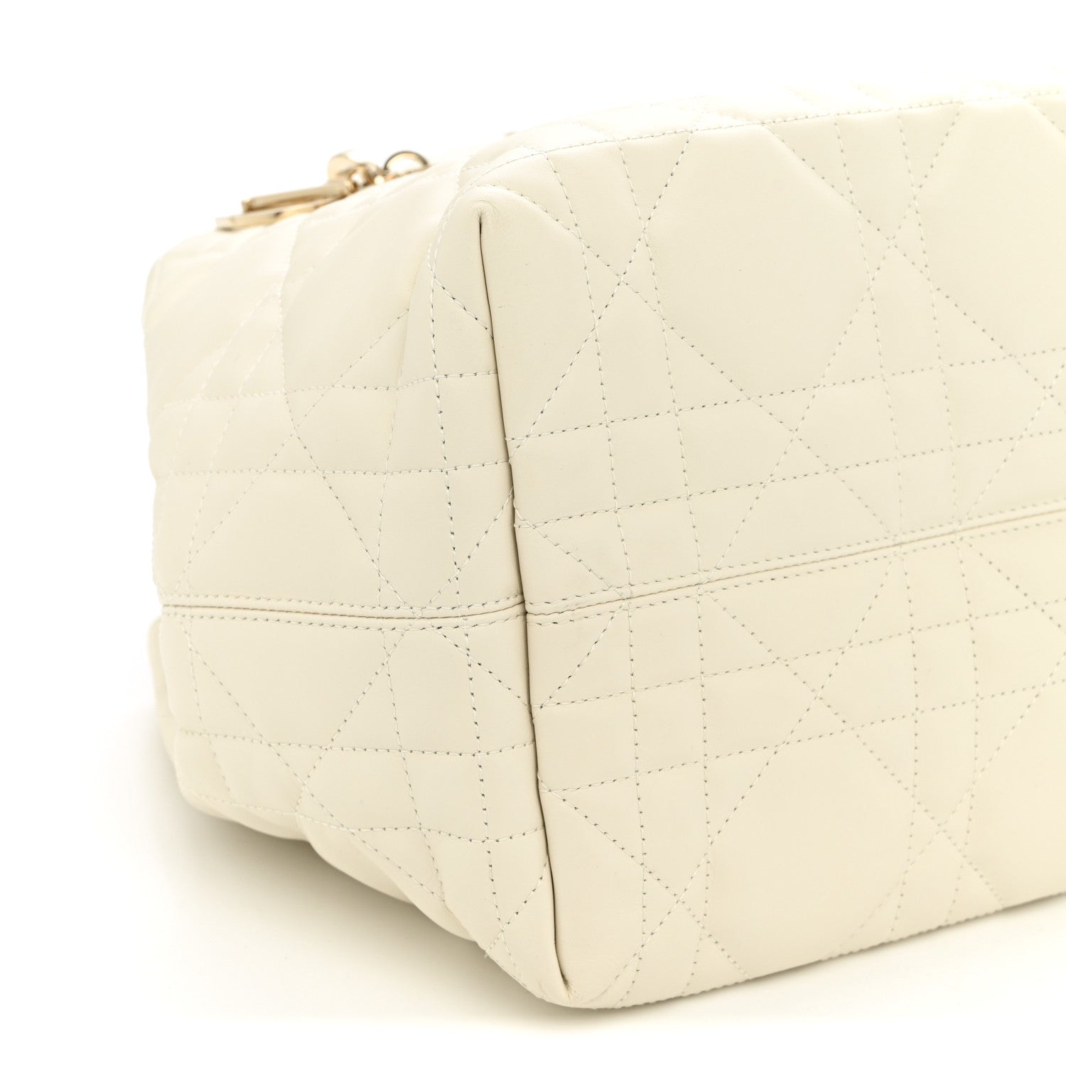 Christian Dior Calfskin Macrocannage Medium Toujours White 9 of 10