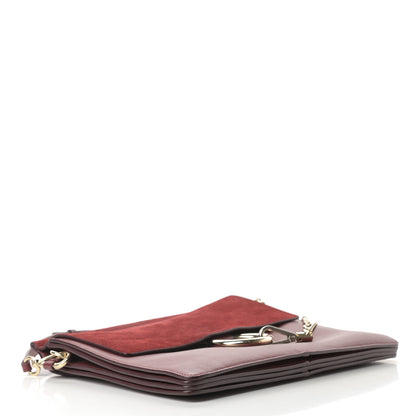 Chloe Calfskin Suede Medium Faye Shoulder Bag Plum Purple 4 of 13