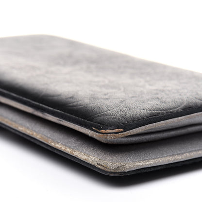 Chanel Lambskin Camellia Embossed Yen Wallet Black 19 of 26