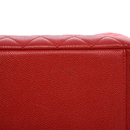 Chanel Caviar Quilted Grand Shopping Tote GST Red 8 of 12