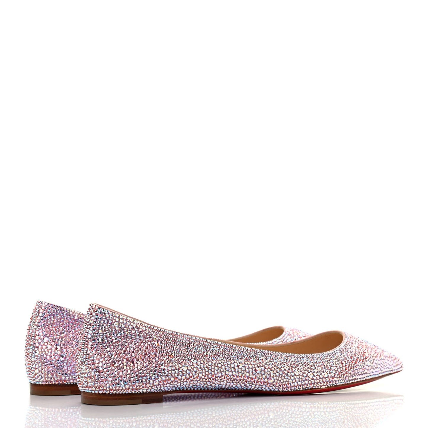Nappa Strass Ballalla Flats 39.5 Crepon Light Rose