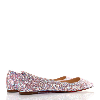 Christian Louboutin Nappa Strass Ballalla Flats 39.5 Crepon Light Rose 3 of 4