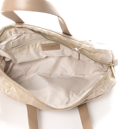 Chanel Nylon Travel Bowler Beige 5 of 14
