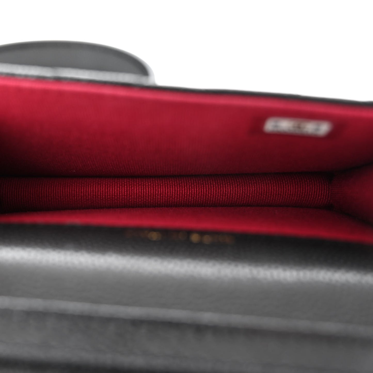 Caviar Quilted Twist Your Buttons Coin Purse With Chain Black