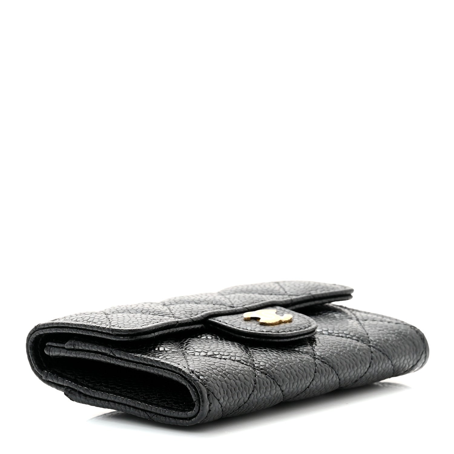 Chanel Caviar Quilted Flap Card Holder Wallet Black 4 of 7