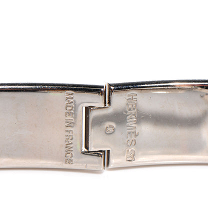 Hermes Silver and Palladium Clic Clac H Bracelet PM Lagon 5 of 6